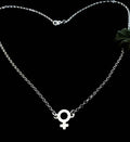 Halsband med kvinnosymbol, Silver 925 "Venus"