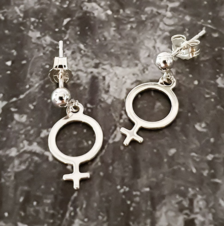 Örhängen Kvinnosymbol "Dingla"  Silver