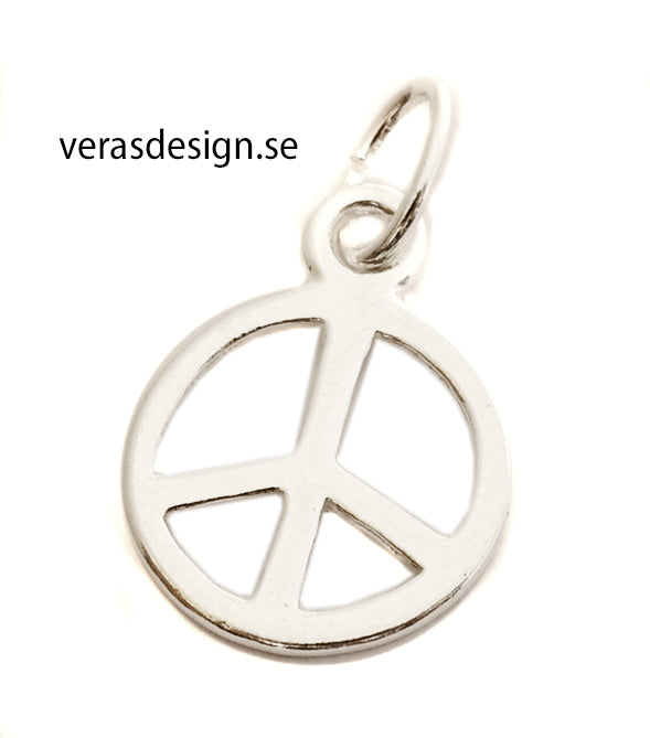Peacemärke litet - Hänge eller halsband,  Silver 925