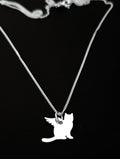 Hänge, Katt med vingar - small - Sterling silver 925