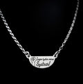 Halsband "Ingen tystar mina systrar" silver 925