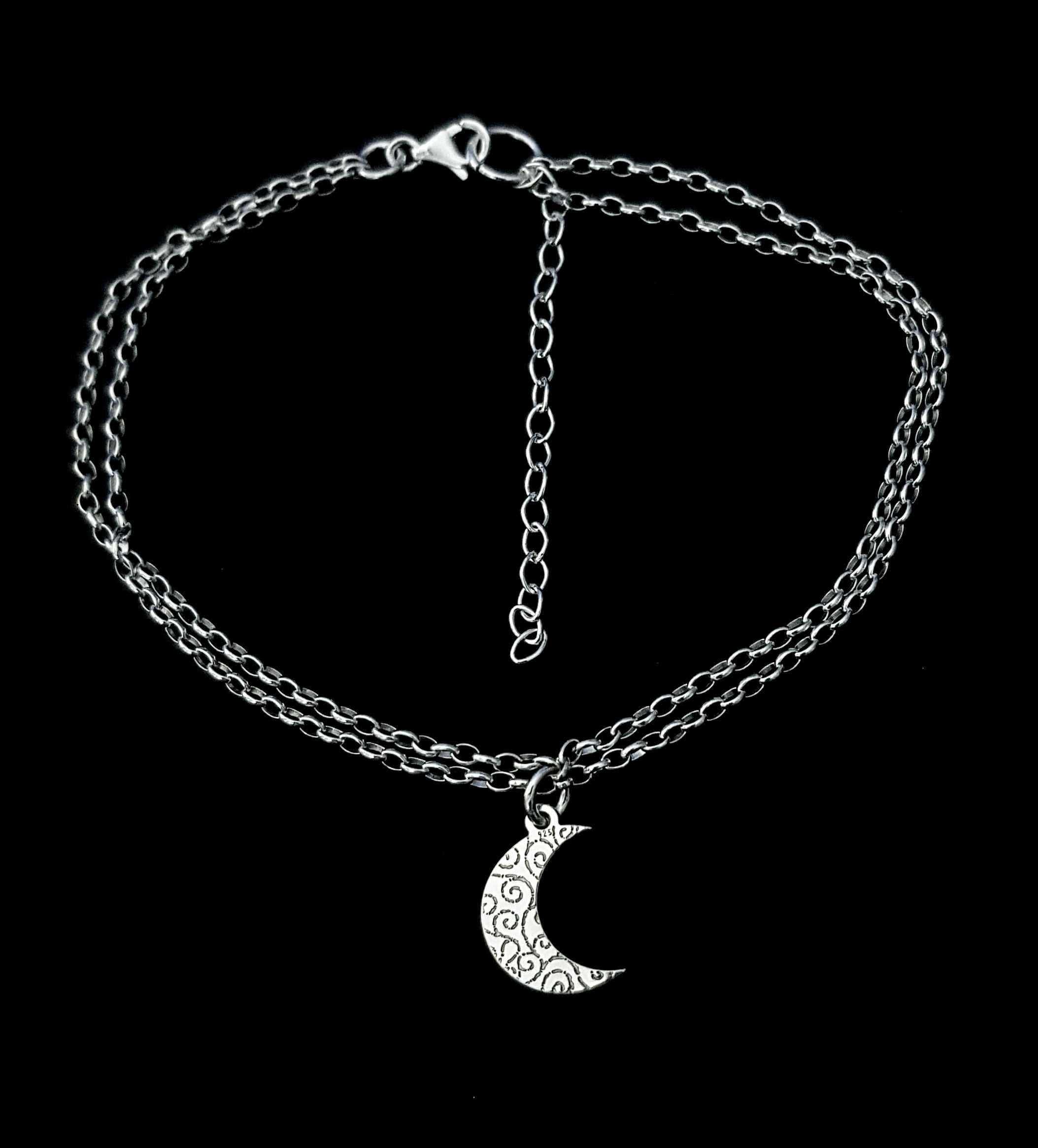 Fotlänk "måne" silver 925