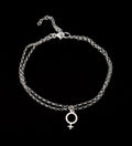 Fotlänk "kvinnosymbol" silver 925