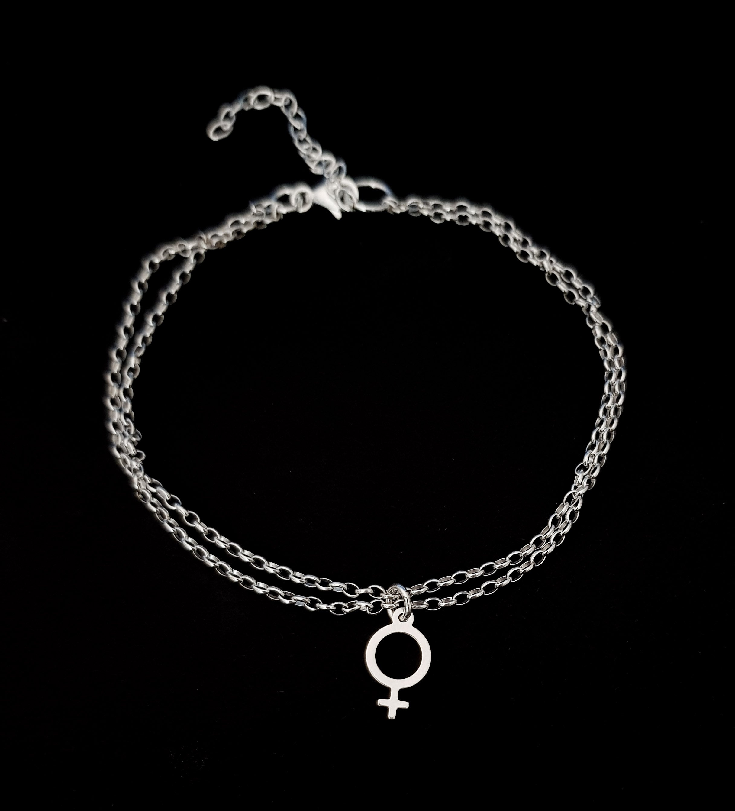 Fotlänk "kvinnosymbol" silver 925