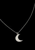 Måne med mönster - Hänge / halsband, Silver 925