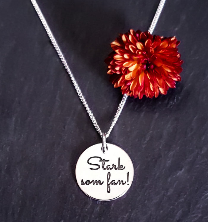 Stark som fan! - Hänge / halsband, Silver 925