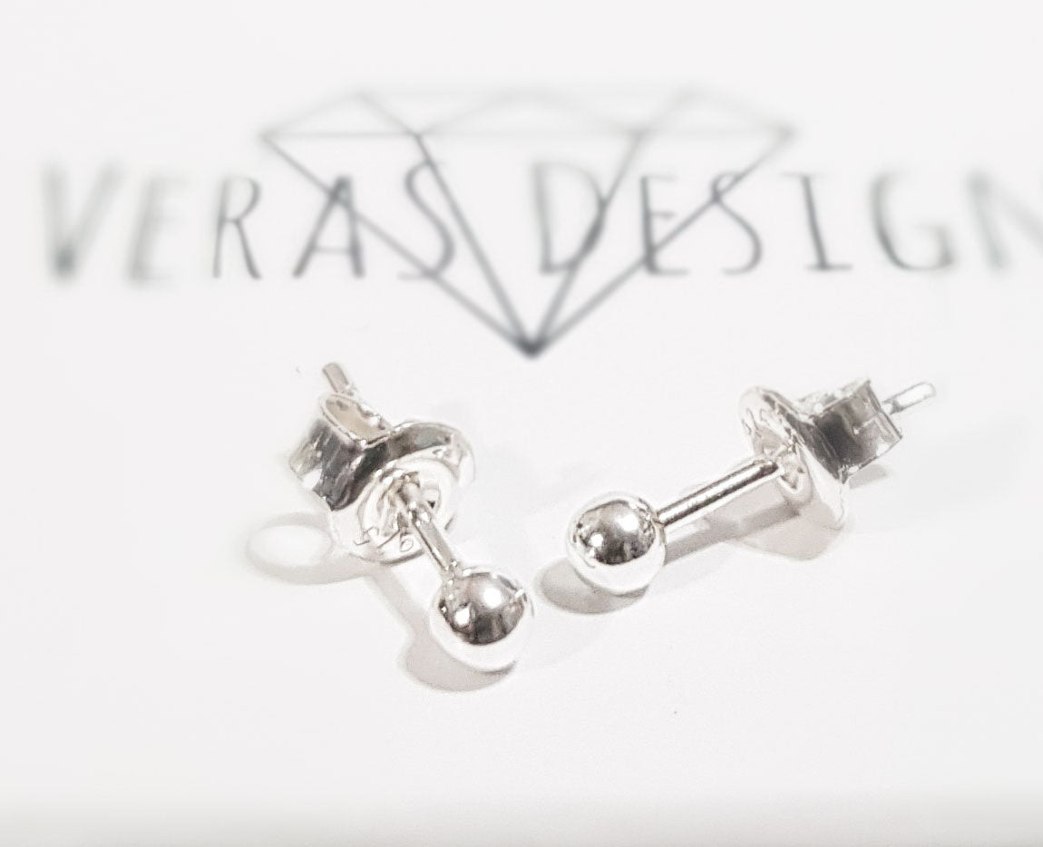 Örhängen med kula - Sterling silver 925