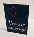 Kort dubbelvikt "You are amazing" - Med / utan hälsning