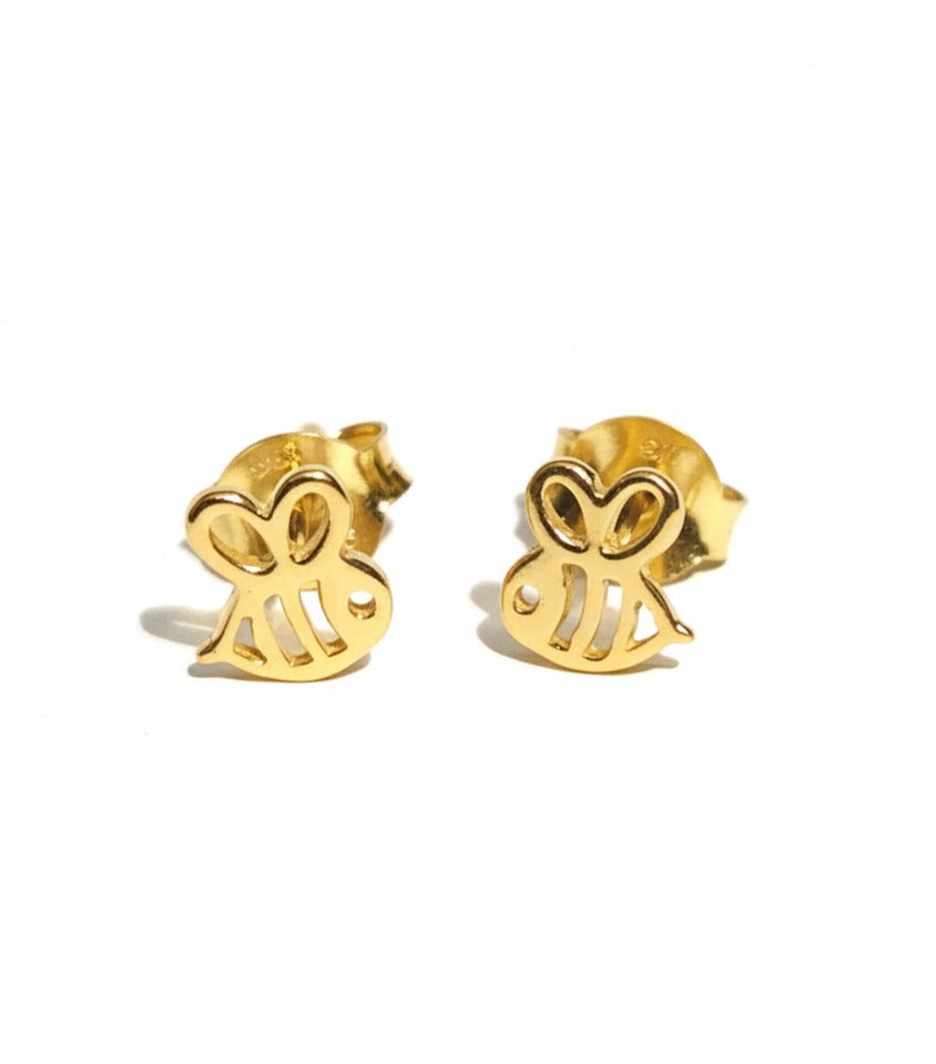 Mini Humla – Guldpläterade Örhängen