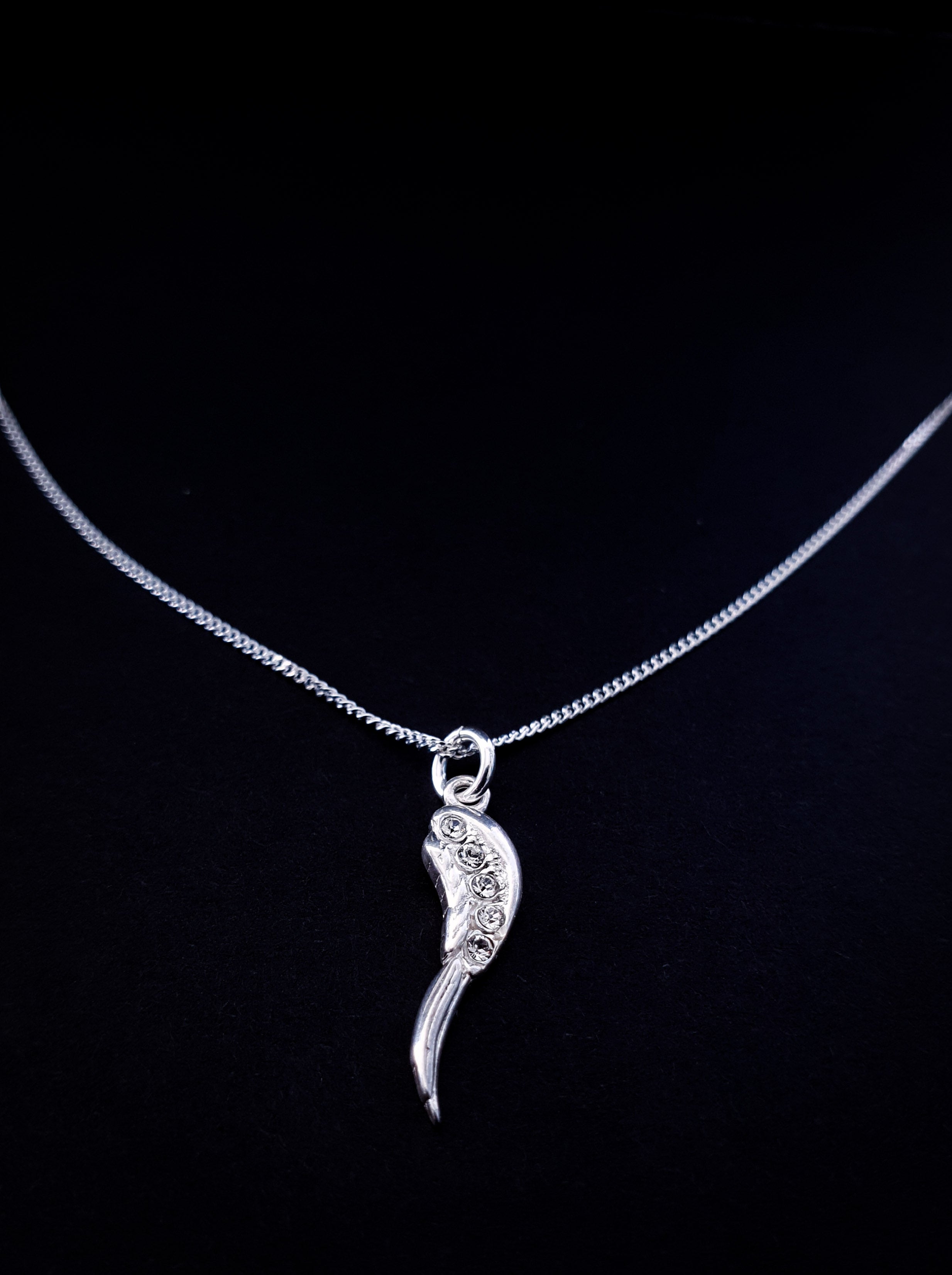 Vinge med strass - sterling silver 925