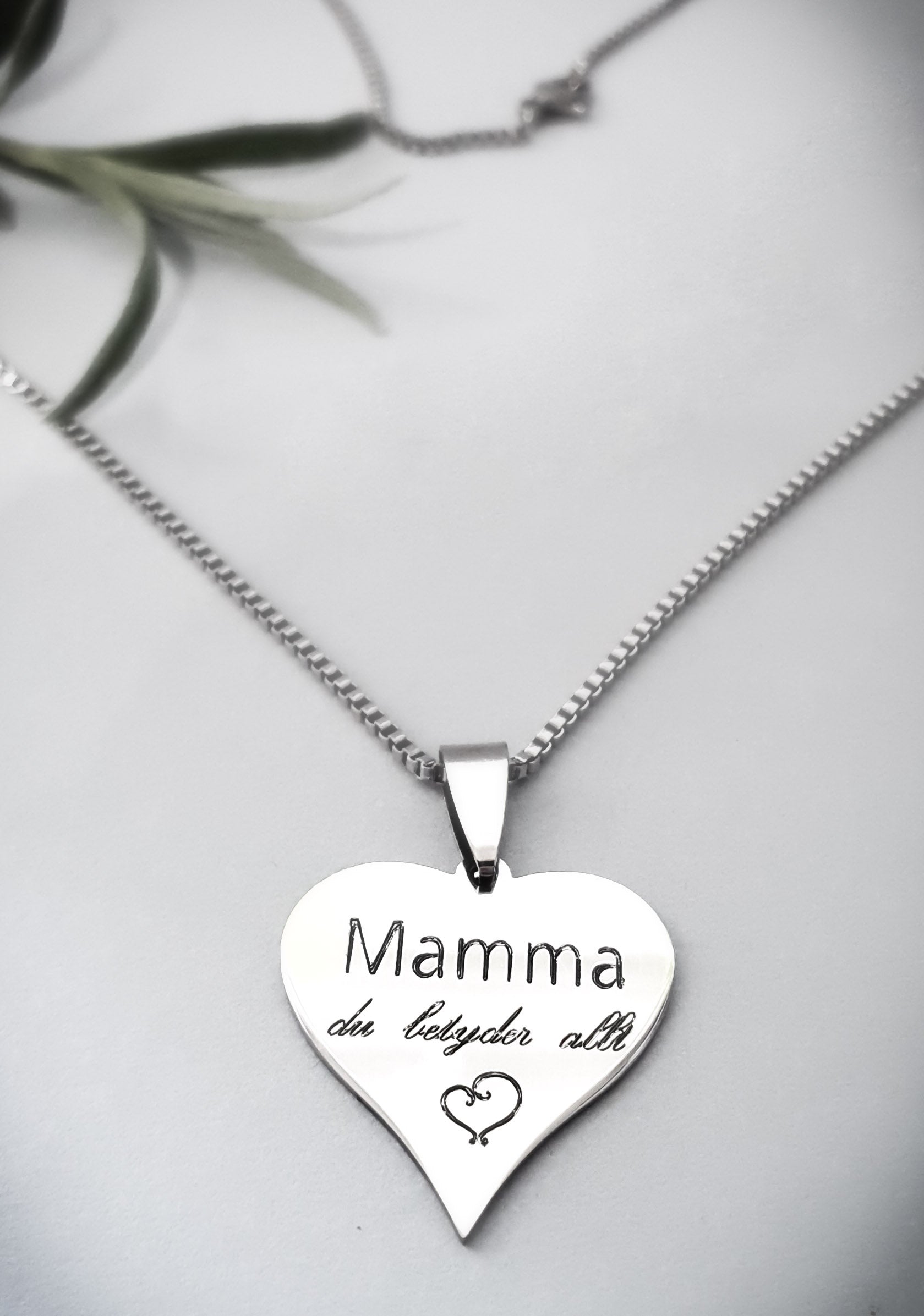 Halsband "Mamma du betyder allt" Rostfritt stål