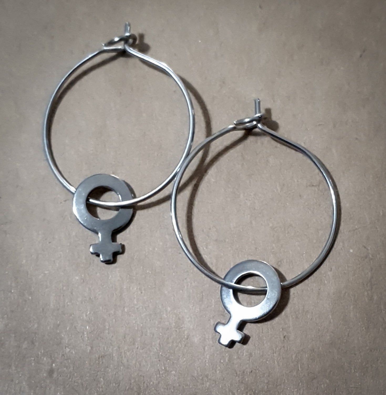 Örhängen med kvinnosymboler - Rostfritt stål