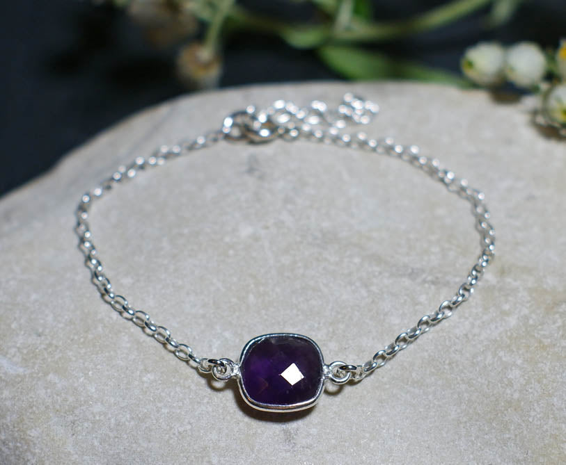 Armband med Ametist - Sterling silver 925