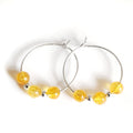 Citrin Hoops - örhängen, Sterling silver 925