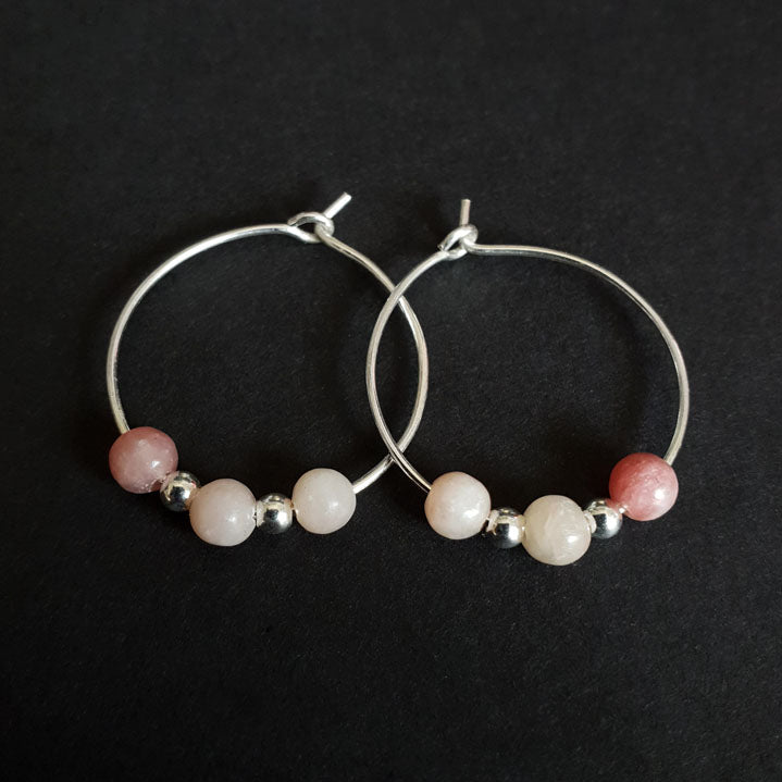 Opal Hoops - örhängen, Sterling silver 925