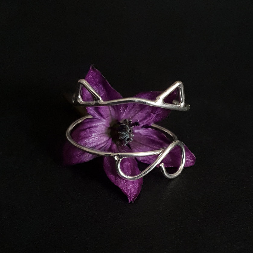 Ring med Katt - Sterling silver 925