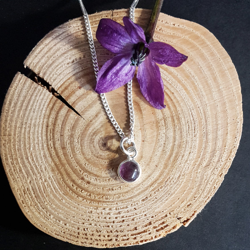 Minihänge med Ametist - Sterling silver 925