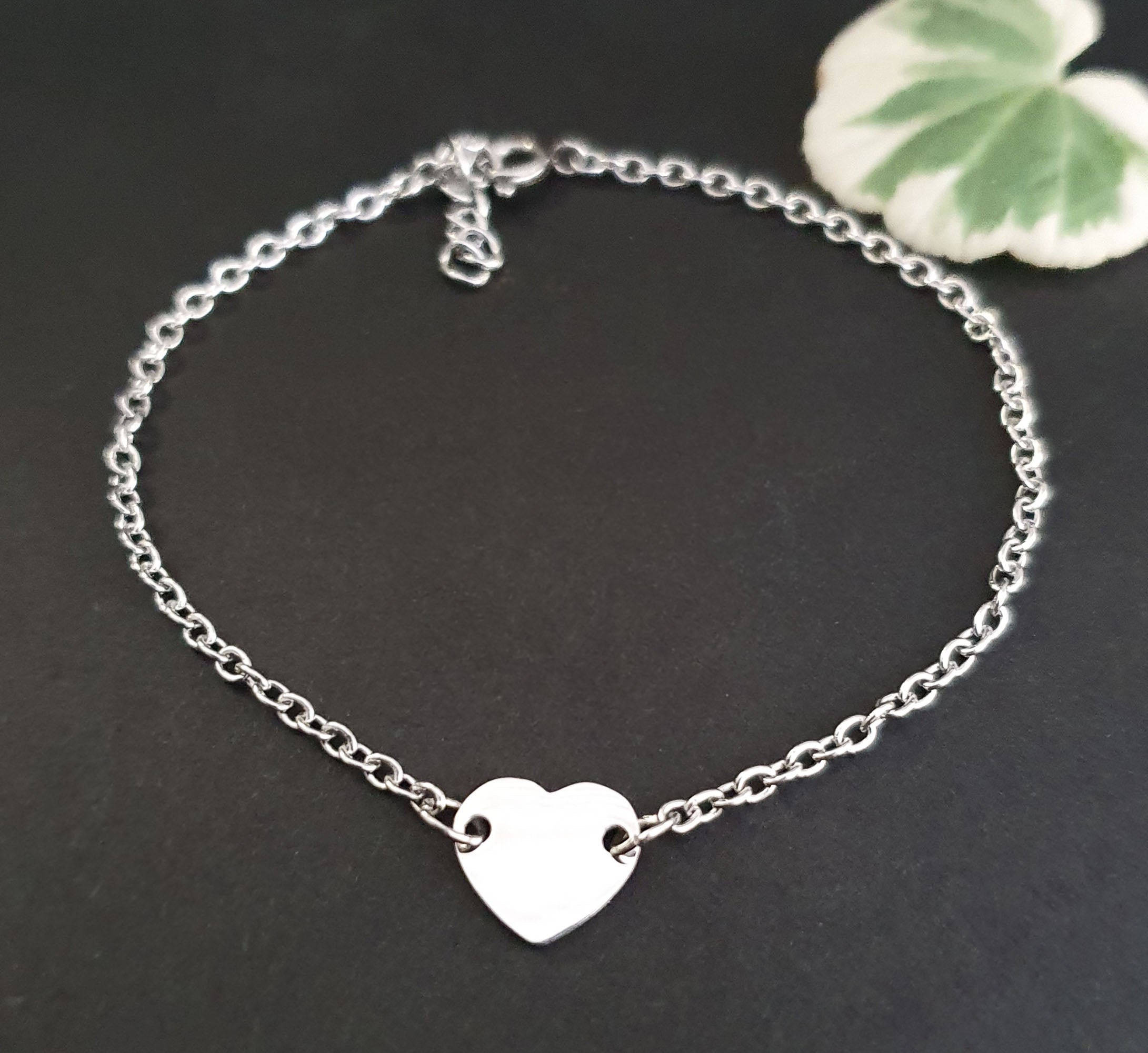 Armband - Litet hjärta - Stål