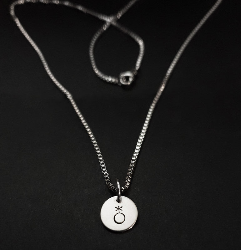 Halsband med symbol - ickebinär - Stål