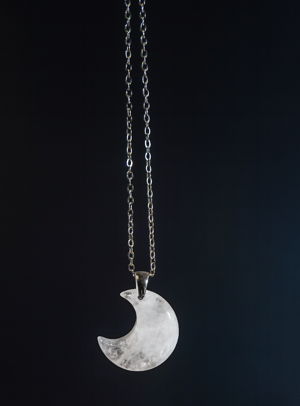 Halsband - Måne av Bergkristall