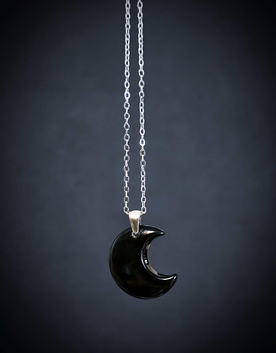 Halsband - Måne av Svart onyx