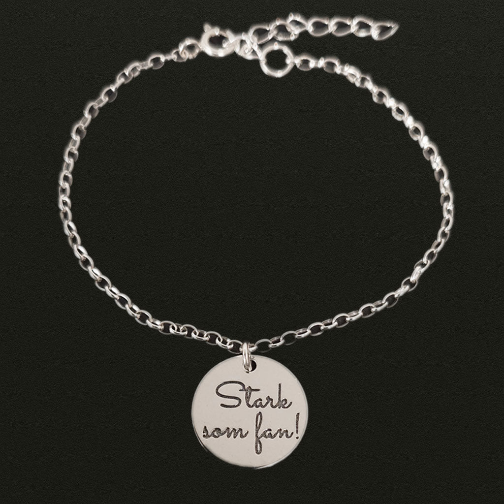 Armband "Stark som fan" Silver 925