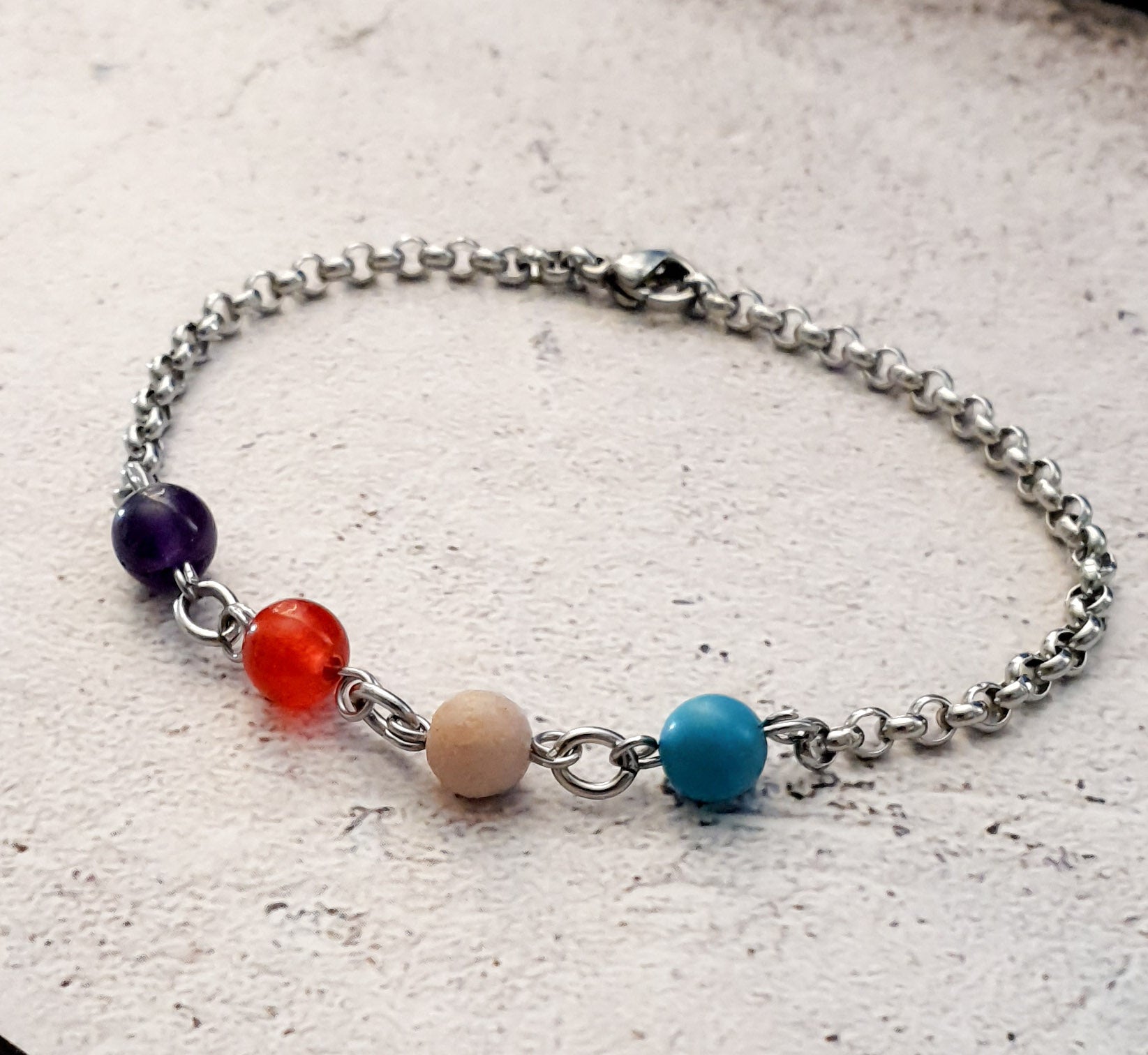 Armband med månadsstenar - Rostfritt stål