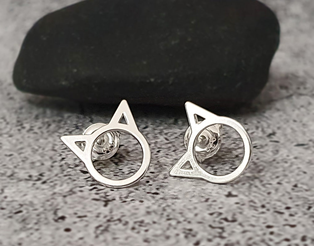 Örhängen katt - silver 925