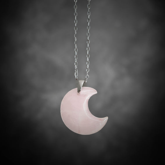 Halsband - Måne av Rosenkvarts